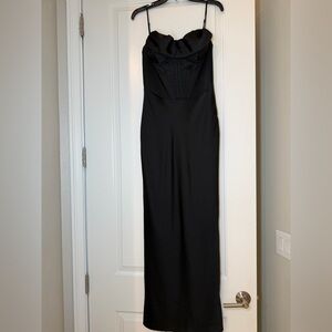 House of CB Black Strapless Gown